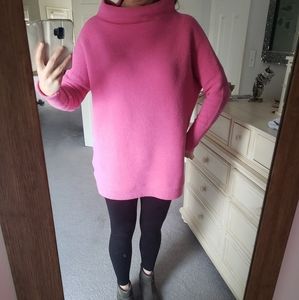Free People Ottoman Slouchy Tunic Electric Pink L